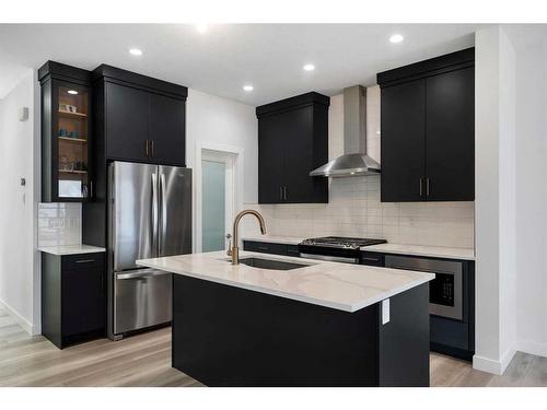 24 Cornerbrook Road Ne, Calgary, AB - Indoor Photo Showing Kitchen With Stainless Steel Kitchen With Upgraded Kitchen