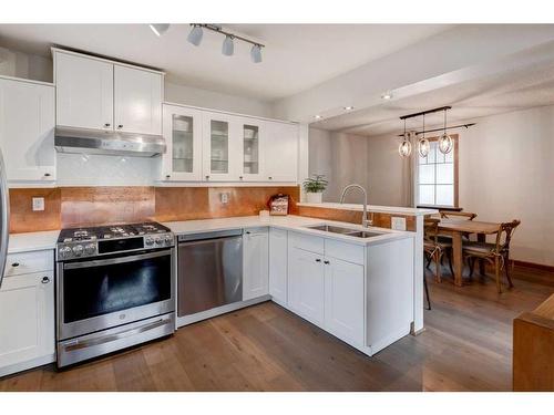 1514 22 Avenue Nw, Calgary, AB - Indoor Photo Showing Kitchen With Stainless Steel Kitchen With Double Sink