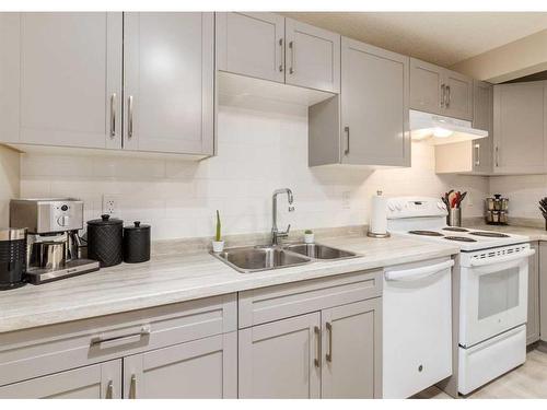 105-200 Shawnessy Drive Sw, Calgary, AB - Indoor Photo Showing Kitchen With Double Sink