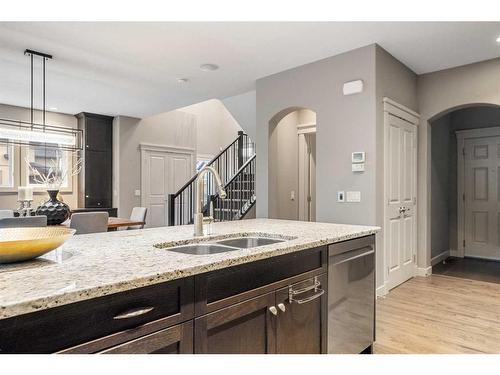 34 Cranarch Circle Se, Calgary, AB - Indoor Photo Showing Kitchen With Double Sink