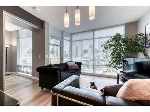 1002-215 13 Avenue Sw, Calgary, AB - Indoor Photo Showing Living Room