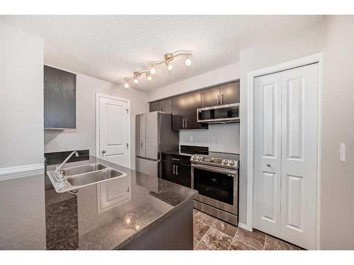 319-195 Kincora Glen Road Nw, Calgary, AB - Indoor Photo Showing Kitchen With Double Sink