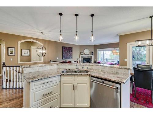 347 Sierra Madre Court Sw, Calgary, AB - Indoor Photo Showing Kitchen With Double Sink With Upgraded Kitchen