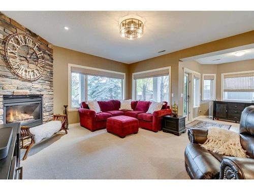 347 Sierra Madre Court Sw, Calgary, AB - Indoor Photo Showing Living Room With Fireplace