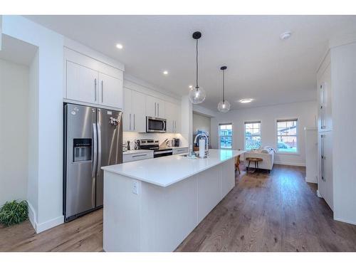 843 Carrington Boulevard Nw, Calgary, AB - Indoor Photo Showing Kitchen With Stainless Steel Kitchen With Upgraded Kitchen