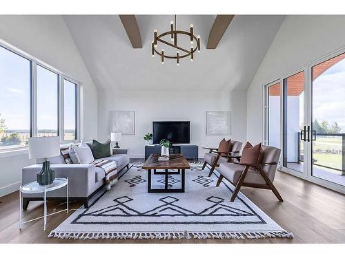 210028 Spruce Ridge West, Rural Foothills County, AB - Indoor Photo Showing Living Room