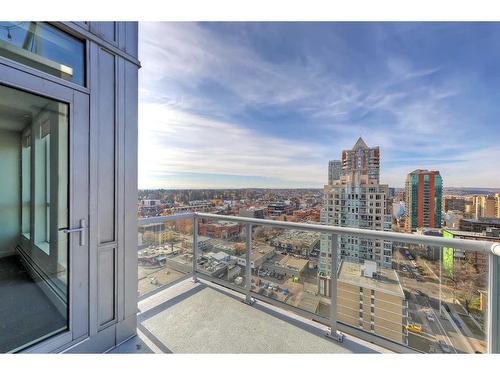 1708-1501 6 Street Sw, Calgary, AB - Outdoor With Balcony With View