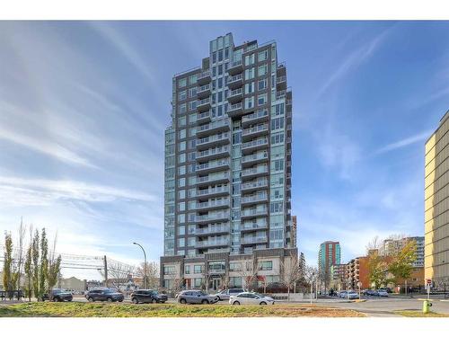 1708-1501 6 Street Sw, Calgary, AB - Outdoor With Balcony With Facade