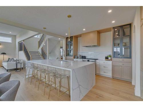 703 Green Haven Place, Rural Foothills County, AB - Indoor Photo Showing Kitchen With Upgraded Kitchen