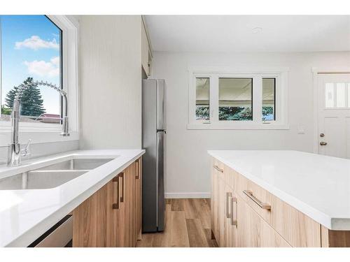 6740 Temple Drive Ne, Calgary, AB - Indoor Photo Showing Kitchen With Double Sink