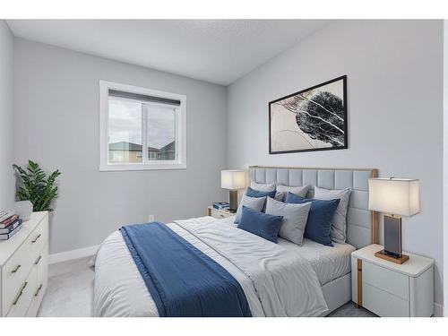 842 Cornerstone Way Ne, Calgary, AB - Indoor Photo Showing Bedroom