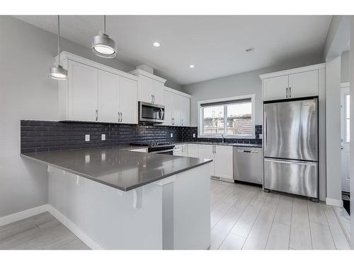 842 Cornerstone Way Ne, Calgary, AB - Indoor Photo Showing Kitchen With Stainless Steel Kitchen With Upgraded Kitchen