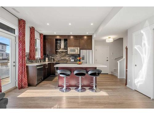 204-140 Redstone Walk Ne, Calgary, AB - Indoor Photo Showing Kitchen With Upgraded Kitchen