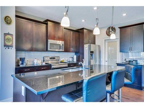 229 Sage Valley Road Nw, Calgary, AB - Indoor Photo Showing Kitchen With Double Sink With Upgraded Kitchen