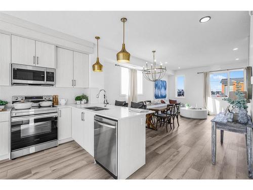 3 Cornerstone Row Ne, Calgary, AB - Indoor Photo Showing Kitchen With Double Sink With Upgraded Kitchen