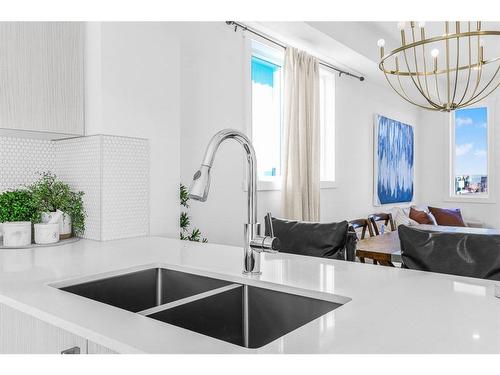 3 Cornerstone Row Ne, Calgary, AB - Indoor Photo Showing Kitchen With Double Sink