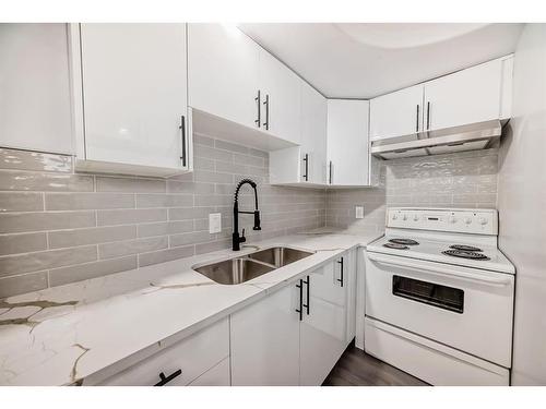 28 Bedford Circle Ne, Calgary, AB - Indoor Photo Showing Kitchen With Double Sink