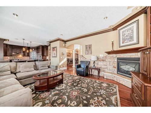 115 Westridge Crescent Sw, Calgary, AB - Indoor Photo Showing Living Room With Fireplace