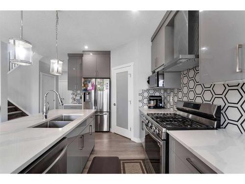 169 Corner Meadows Way Ne, Calgary, AB - Indoor Photo Showing Kitchen With Double Sink With Upgraded Kitchen