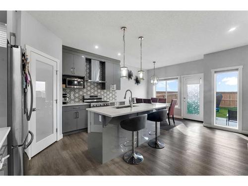 169 Corner Meadows Way Ne, Calgary, AB - Indoor Photo Showing Kitchen With Upgraded Kitchen