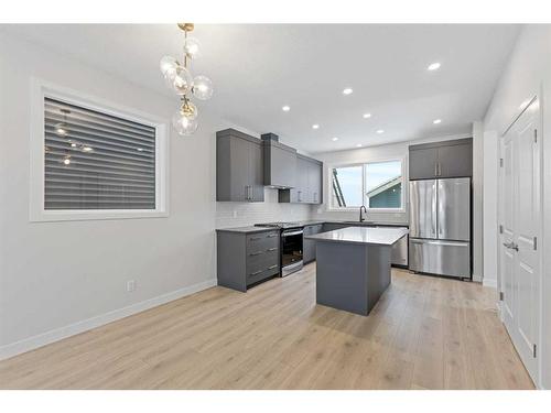 83 Sugarsnap Avenue Se, Calgary, AB - Indoor Photo Showing Kitchen With Stainless Steel Kitchen With Upgraded Kitchen