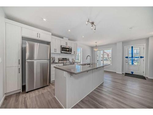 8839 Cityscape Drive Ne, Calgary, AB - Indoor Photo Showing Kitchen With Stainless Steel Kitchen With Double Sink With Upgraded Kitchen