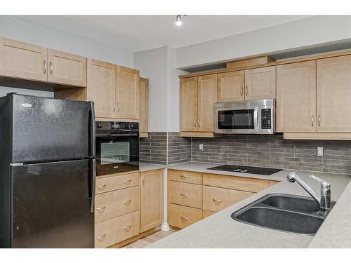 309-3101 34 Avenue Nw, Calgary, AB - Indoor Photo Showing Kitchen With Double Sink