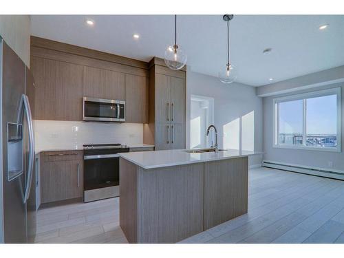 2419-395 Skyview Parkway Ne, Calgary, AB - Indoor Photo Showing Kitchen With Upgraded Kitchen