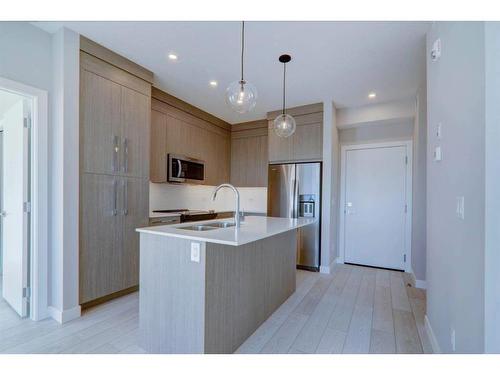 2410-395 Skyview Parkway Ne, Calgary, AB - Indoor Photo Showing Kitchen With Double Sink With Upgraded Kitchen