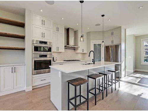 2322 24 Avenue Sw, Calgary, AB - Indoor Photo Showing Kitchen With Stainless Steel Kitchen With Upgraded Kitchen