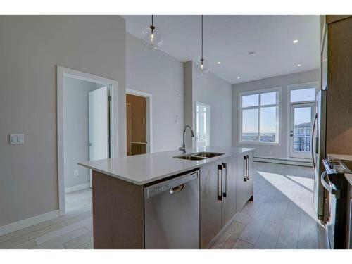 2508-395 Skyview Parkway Ne, Calgary, AB - Indoor Photo Showing Kitchen With Double Sink With Upgraded Kitchen