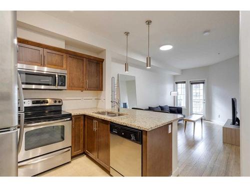 333-20 Royal Oak Plaza Nw, Calgary, AB - Indoor Photo Showing Kitchen With Stainless Steel Kitchen With Double Sink