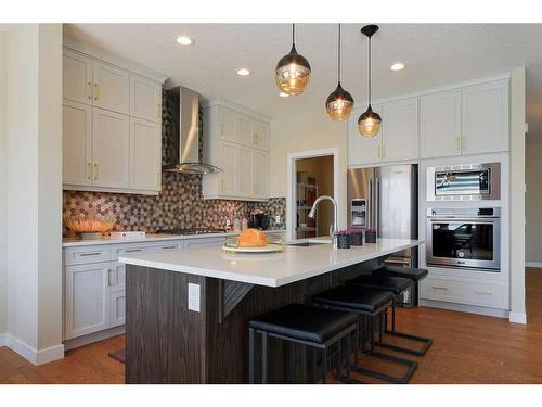 229 Creekstone Hill Sw, Calgary, AB - Indoor Photo Showing Kitchen With Upgraded Kitchen