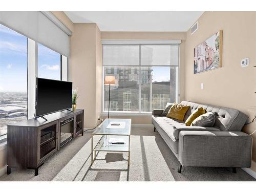 2502-1320 1 Street Se, Calgary, AB - Indoor Photo Showing Living Room