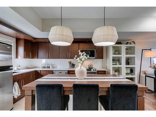 134 West Springs Road Sw, Calgary, AB - Indoor Photo Showing Kitchen With Upgraded Kitchen