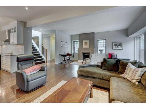 3012 7 Street Sw, Calgary, AB - Indoor Photo Showing Living Room With Fireplace