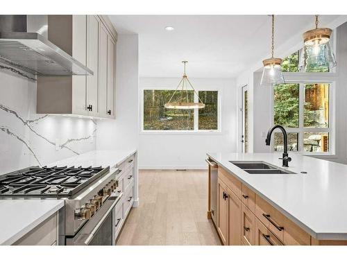 251B Three Sisters Drive, Canmore, AB - Indoor Photo Showing Kitchen With Double Sink With Upgraded Kitchen