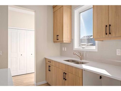 247 Vista Road, Crossfield, AB - Indoor Photo Showing Kitchen With Double Sink