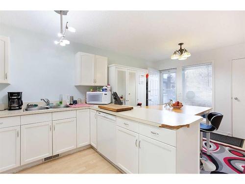 183 Deerfield Drive Se, Calgary, AB - Indoor Photo Showing Kitchen With Double Sink