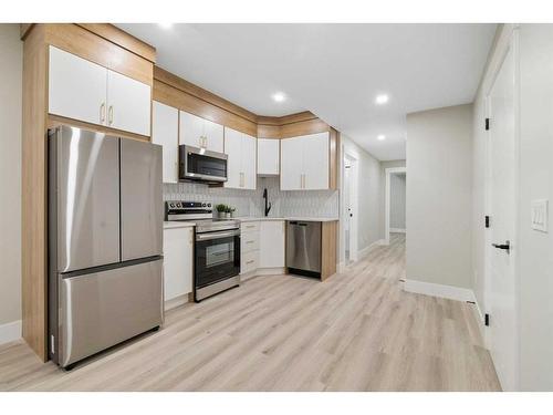 2418 35 Street Sw, Calgary, AB - Indoor Photo Showing Kitchen With Stainless Steel Kitchen