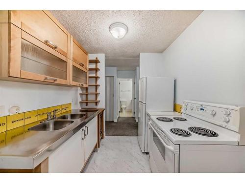 204-3420 50 Street Nw, Calgary, AB - Indoor Photo Showing Kitchen With Double Sink