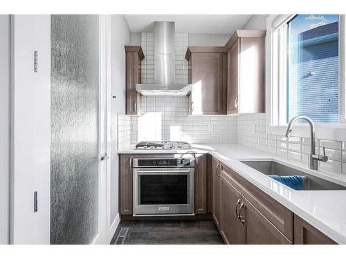 51 Carrington Crescent Nw, Calgary, AB - Indoor Photo Showing Kitchen With Double Sink With Upgraded Kitchen