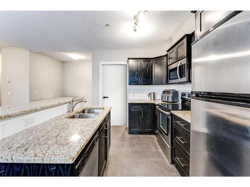 107-117 19 Avenue Ne, Calgary, AB - Indoor Photo Showing Kitchen With Stainless Steel Kitchen With Double Sink With Upgraded Kitchen