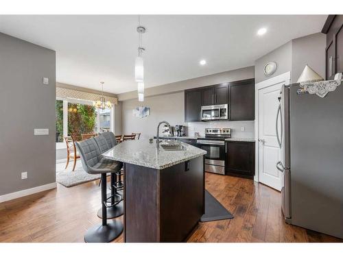 208 Rainbow Falls Green, Chestermere, AB - Indoor Photo Showing Kitchen With Stainless Steel Kitchen With Upgraded Kitchen