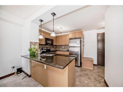 311-920 68 Avenue Sw, Calgary, AB - Indoor Photo Showing Kitchen With Double Sink