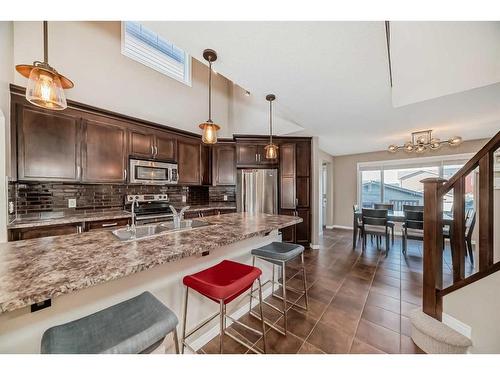 28 Auburn Bay Crescent Se, Calgary, AB - Indoor Photo Showing Kitchen With Double Sink With Upgraded Kitchen