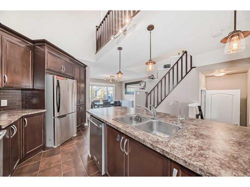 28 Auburn Bay Crescent Se, Calgary, AB - Indoor Photo Showing Kitchen With Double Sink