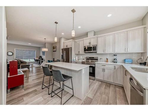 119 Creekstone Drive Sw, Calgary, AB - Indoor Photo Showing Kitchen With Stainless Steel Kitchen With Upgraded Kitchen