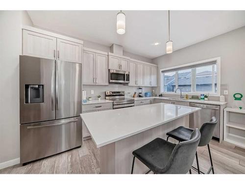 119 Creekstone Drive Sw, Calgary, AB - Indoor Photo Showing Kitchen With Stainless Steel Kitchen With Upgraded Kitchen