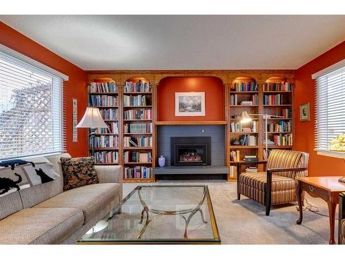 1036 Cannock Place Sw, Calgary, AB - Indoor With Fireplace